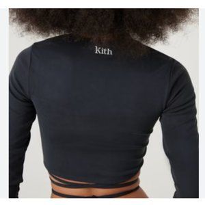 Kith Rene LS Tie Wrap Top - Black NWT